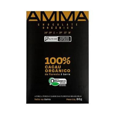 Imagem de Chocolate Orgânico 100% Cacau AMMA  80g