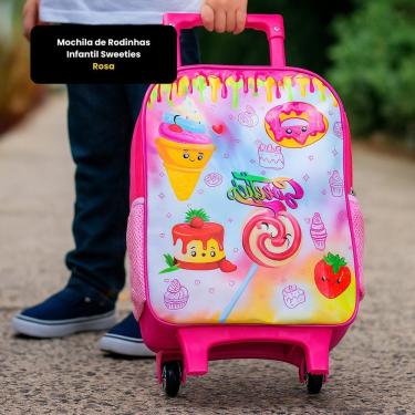 Imagem de Mochila Infantil de Rodinhas First Bikes Sweeties Poliéster Único Rosa