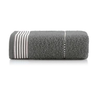 Imagem de Toalha de Rosto Scala Felpa 100% Algodão 400g-m2 Macia Alta Absorção Listras Cinza Altenburg