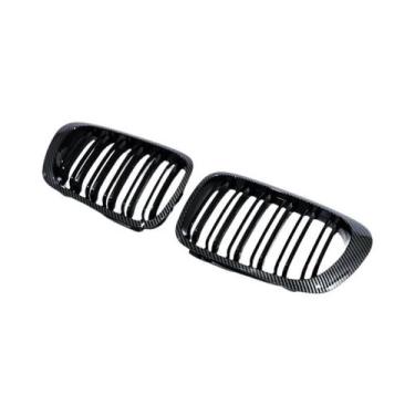 Imagem de Grelha Dupla Em Fibra De Carbono Preto Fosco Para BMW Série 3 E46 Coup