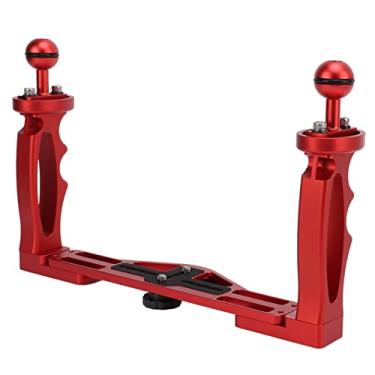 Imagem de Plataforma estabilizadora de bandeja com alça dupla, suporte ergonômico para câmeras subaquáticas de mergulho oco forte leve para disparo de equilíbrio