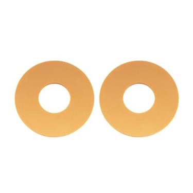 Imagem de Musiclily Pro Sem-Word Escudo Rhythm Treble Placa Chave Seletora para Guitarra Les Paul, Creme Marrom(2 Peças)