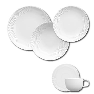 Imagem de Aparelho de Jantar, Chá e Sobremesa 30 Peças Germer Shell em Porcelana – Branco
