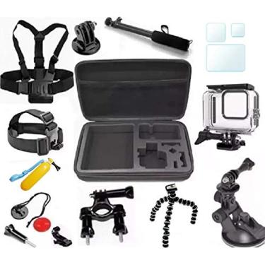Imagem de Kit para Gopro Hero 8 Black Mala Estanque Tripé Película Bike