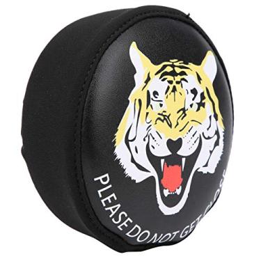 Imagem de Dilwe Capa de pneu sobressalente RC, capa universal de couro PU 1/10 RC à prova de poeira acessório RC compatível com traxxas trx4(E)