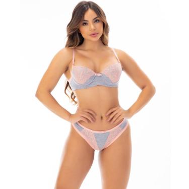 Imagem de Lingerie de Algodão e Renda | Conjunto Monique