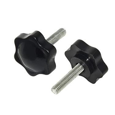 Imagem de Flyshop Maçaneta macho de fixação em forma de hexagonal com rosca macho, 32 mm de diâmetro, M6 x 30 mm, 2 peças