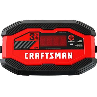 Imagem de CRAFTSMAN Carregador de bateria automotivo 3 em 1 totalmente automático, mantenedor e dessulfator, CMXCESM260, 3 Amps, 12 Volts, para motocicletas, carros, SUVs, caminhões e barcos