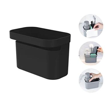Imagem de Dispenser De Pia Porta Detergente E Esponja Organizador Cor: Preto