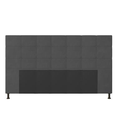 Imagem de Cabeceira Cama Box King 195cm Suede Grafite