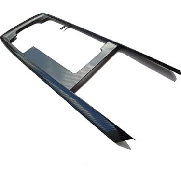 Imagem de GZBFTDH Painel de guarnição do botão de mudança de marcha do carro para Mazda CX30 2020 2021 2022, acessórios de aço inoxidável consoles centrais botas de câmbio capa moldura LHD (carbono de aço)