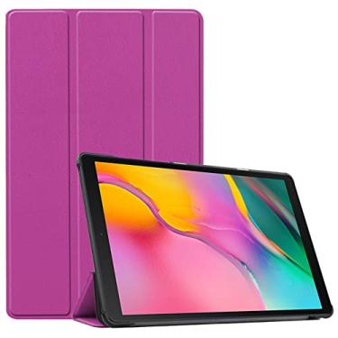 Imagem de Capa para tablet Galaxy Tab A8 2021 SM-X200, fina e leve com suporte para Galaxy TAB S7 TAB A7 Tab S5E Tab S6 Series (Tab A 10,1 polegadas T510/T515 2019, Roxo)