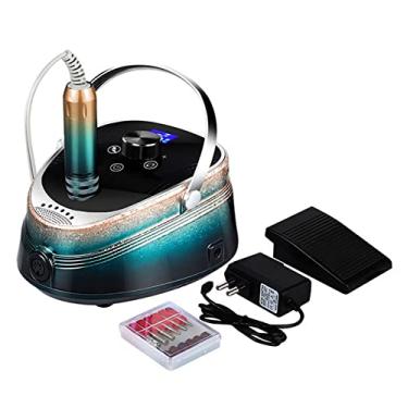 Imagem de Yajun Máquina de perfuração elétrica de manicure 35.000 rpm recarregável lixa de unha kit de pedicure para iniciantes de baixo ruído, conjuntos de polidor, verde