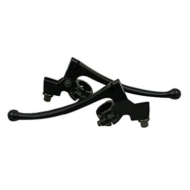 Imagem de 1 conjunto de alavancas de freio de embreagem de liga de motocicleta + poleiro esquerdo e direito para Honda