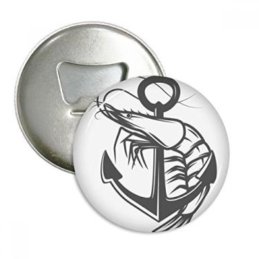 Imagem de Emblema multifuncional com emblema de ímã de geladeira e organização marinha mundial camarão marinho