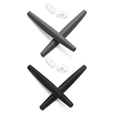 Imagem de Mryok 2 pares de meias de substituição para óculos Oakley Crosshair 1.0 – Cinza e preto