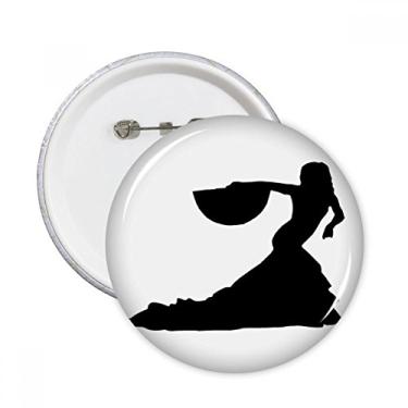 Imagem de Broche redondo dançando para fãs de dançarina, distintivo com botões, acessório para decoração, 5 peças