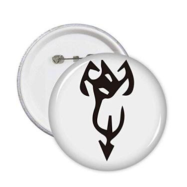 Imagem de Inscrição de osso sobrenome chinês personagem Xie pinos crachá botão emblema acessório decoração 5 peças