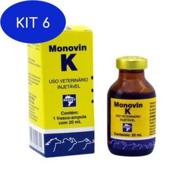 Imagem de Kit 6 Monovin K Complexo Concentrado De Vitamina K Com 20 Ml - Bravet