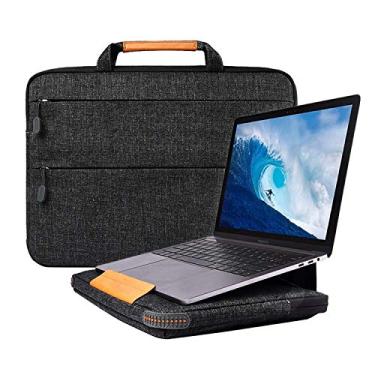 Imagem de Capa para laptop WIWU de 15 polegadas com suporte para MacBook Pro de 15 polegadas/New Surface Book 2 15"/Dell XPS 15/HP Envy Spectre/Asus ZenBook UX550VE/alça de estojo de transporte (15,4 polegadas, preto)