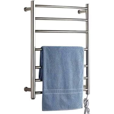 Imagem de Aquecedor Elétrico De Parede Do Banheiro Aquecedor De Toalhas Elétrico De Aço Inoxidável 304, Toalheiro Montado Na Parede, Toalheiro Quente À Prova D'água Com 8 Barras Aquecidas, 65 W, 700 × 520 ×