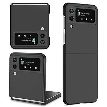 Imagem de Para Samsung Z Flip 4 3 2 Capa Untra Thin Anti-Fingerprint Hard Cover Case para Z Flip Phones, Black, For Galaxy Z Flip 4