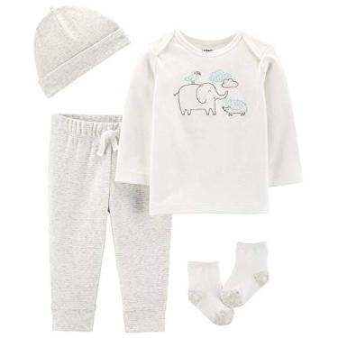 Imagem de Carter's Baby Boys 4-pc. Peanut Take Me Home Layette Set 9 Months White/Grey