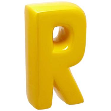 Imagem de Letra R Decorativa Ceramicas Pegorin Amarelo
