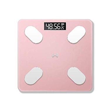 Imagem de escala de gordura corporal profissional design anti-derrapante banheiro inteligente escala de peso digital sem fio balança de peso pode conectar aplicativo bluetooth durável