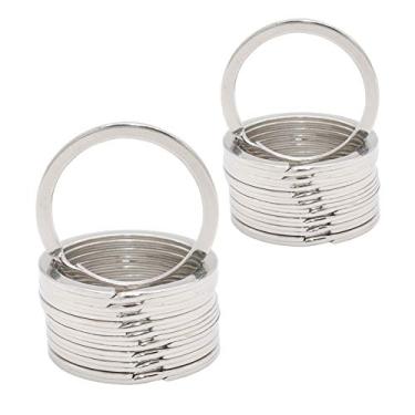 Imagem de Chaveiro Leen4You de aço inoxidável, chaveiro, chaveiro, chaveiro, acessório, chaveiro, pacote com 20, 32mm