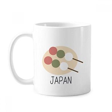 Imagem de Caneca tradicional japonesa de lanche local clássica caneca de cerâmica branca presente com alças 350 ml