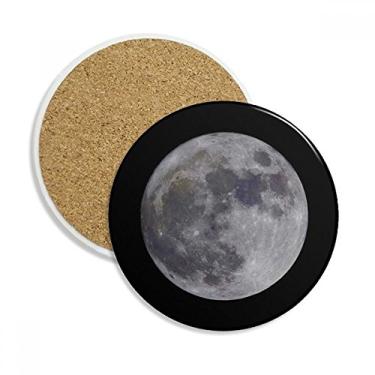 Imagem de Caneca Big Moon Dark Night Sky Coaster Cup com proteção de mesa, pedra absorvente