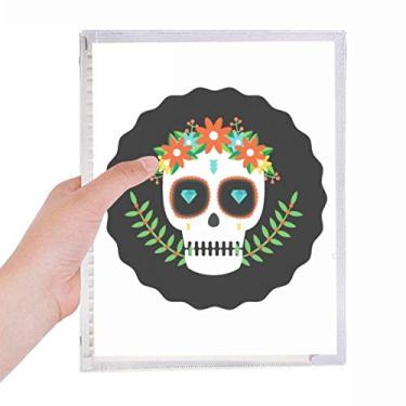 Imagem de Caderno diário Skulls of The Mexico Day Of Dead com folhas soltas e diário recarregável