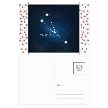 Imagem de Taurus Constelação Signo do Zodíaco Natal Flor Celebração Cartão Postal Blessing Mailing Card
