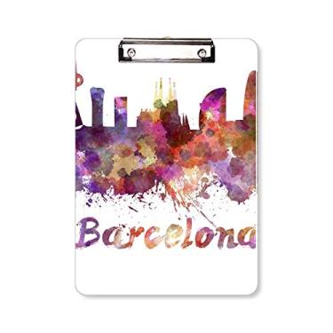 Imagem de Prancheta de Prancheta de Aquarela da Cidade de Barcelona Spain A4