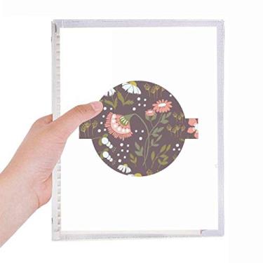 Imagem de Caderno de pintura de plantas com flores marrons para diário de folhas soltas recarregável