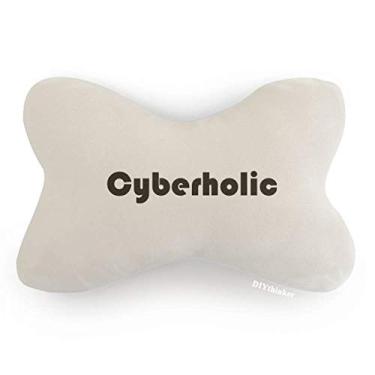 Imagem de DIYthinker Almofada estilosa palavra Cyberholic para decoração de pescoço para carro