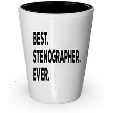 Imagem de Presentes para estenógrafos – Melhor copo de shot para estenógrafos – Coloque na mesa ou use como decoração de escritório – escritor de quadra (6)