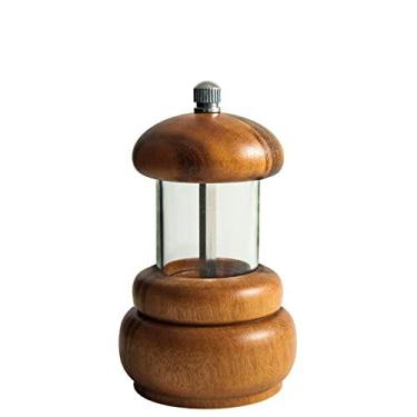 Imagem de Moedor Pimenta Profissional Madeira Acrilico 11cm Pepper Mill