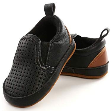 Imagem de UniBaby7 sapato para bebês meninas sola macia calçados de caminhada infantil pré-caminhada Mary Jane sapatilhas berço princesa casamento sapatos para crianças meninas, A-black, 0-6 Months Toddler