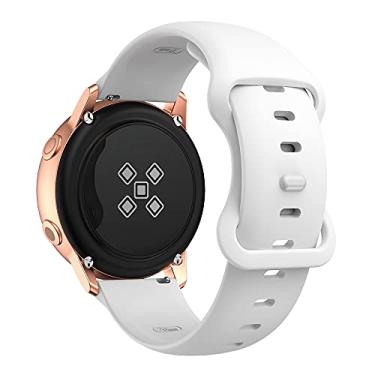 Imagem de Pulseira 20mm Sport Borboleta compatível com Galaxy Watch Active 1 e 2 - Galaxy Watch 3 41mm - Galaxy Watch 42mm - Amazfit GTR 42mm - Amazfit BIP - Amazfit GTS - Marca LTIMPORTS (Branco)