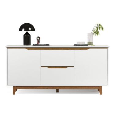 Imagem de Buffet Duas Portas Flow Branco/Freijó - EJ Móveis