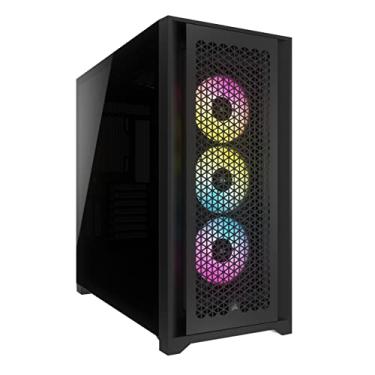 Imagem de Gabinete Gamer Corsair iCUE 5000D RGB AIRFLOW, Mid Tower, ATX, Lateral em Vidro Temperado, Preto - CC-9011242-WW