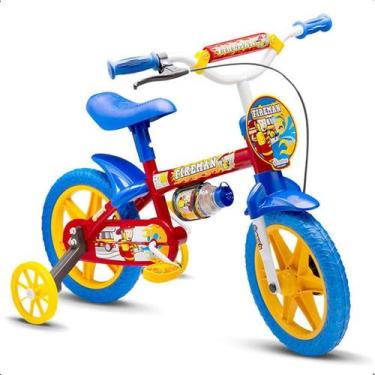Imagem de Bicicleta Infantil Nathor 3 A 6 Anos Fire Man Aro 12 Com Rodinhas