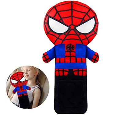 Imagem de Seatbelt Pillow Cover for Kids, Stuffed Soft Plush Spidery Travel Pillow in Car, Detachable Protectors for Head Neck and Shoulder, Universal Carseat Strap Cushion Pads for Child Baby People Adults