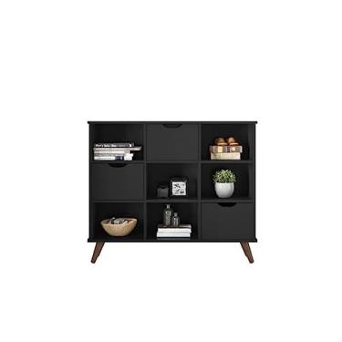 Imagem de Nicho Organizador Retro Preto com 3 Gavetas Pretas 108 x 92,5cm - Fdecor