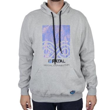 Imagem de Blusa Masculina Fatal Moletom Cinza Mescla - 28079-Masculino