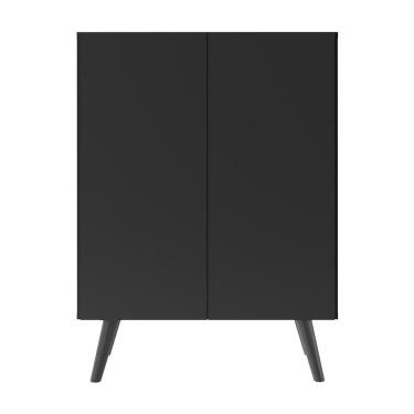 Imagem de Gabinete Banheiro 2 Portas Retrô 63cm Multimóveis Preto