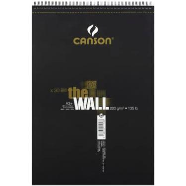Imagem de CANSON The Wall Marker 200gsm papel A3, extra suave, bloco espiral de lado curto, 30 folhas brancas, ideal para artistas profissionais e ilustradores