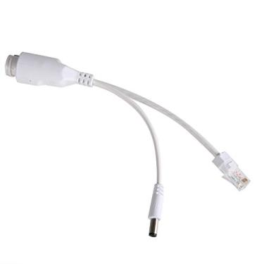 Imagem de Divisor adaptador POE, cabo adaptador POE antiestático para roteador para monitoramento de segurança para switch para telefone de rede (branco)